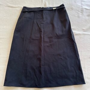 Mid Length Black Skirt